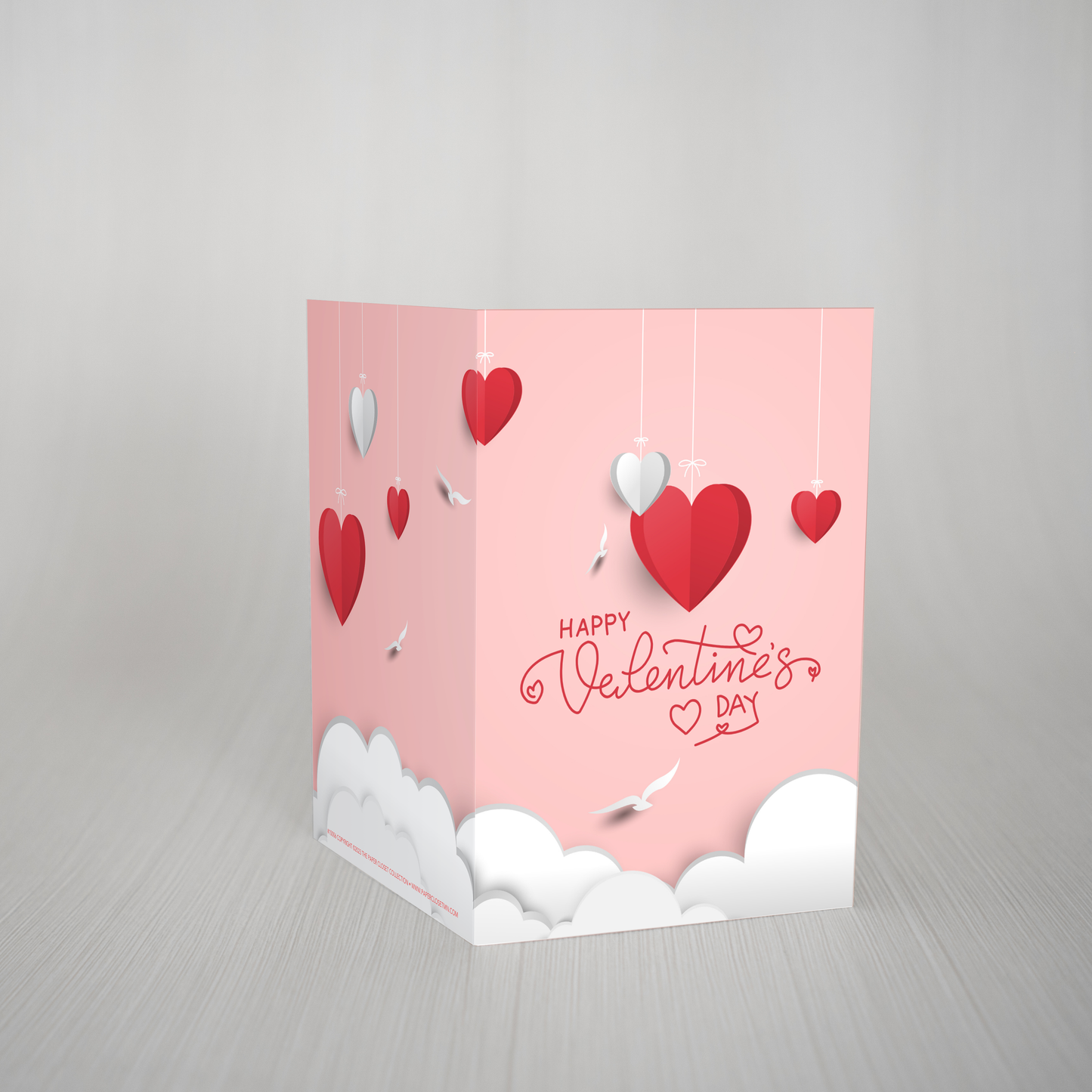 Heart in the Clouds Valentine Card
