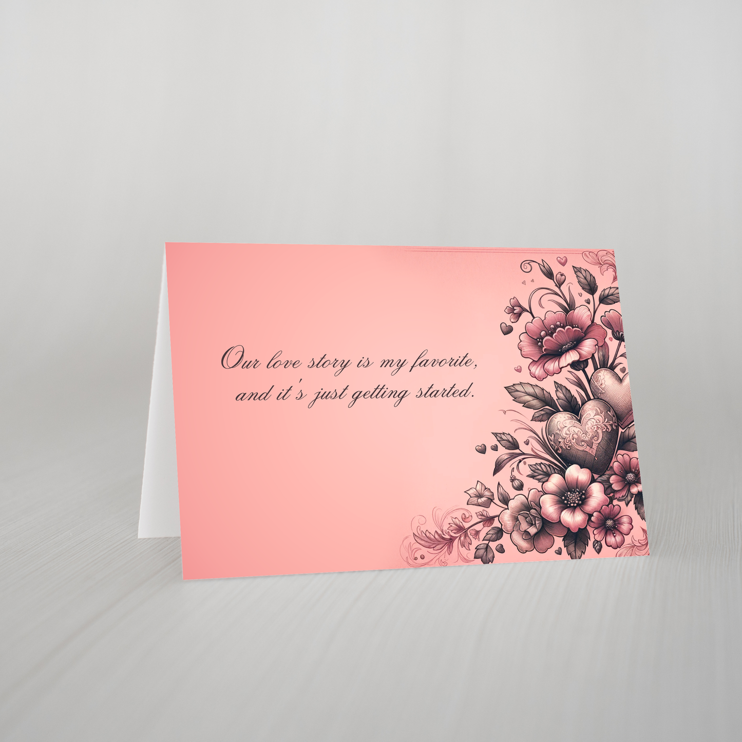 "Our Love Story" Vintage Valentine Card