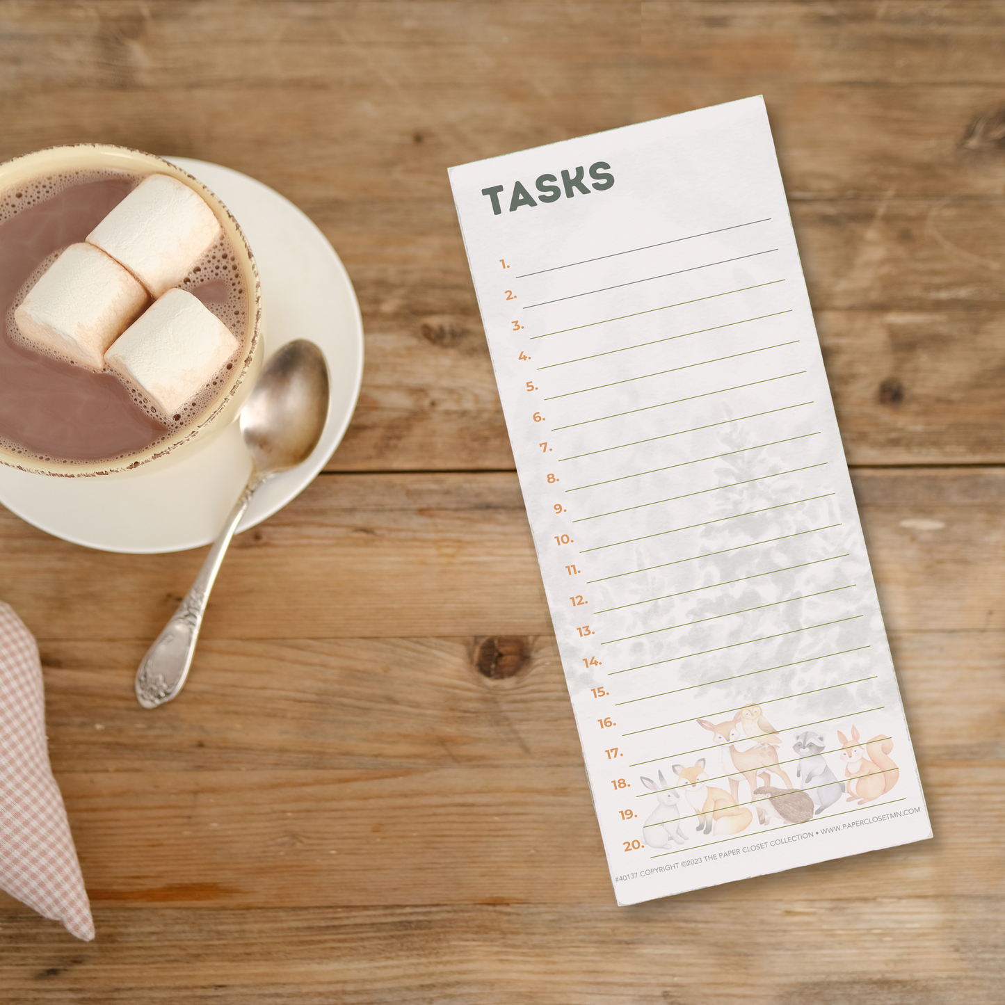 Winter Woodland Task List Notepad