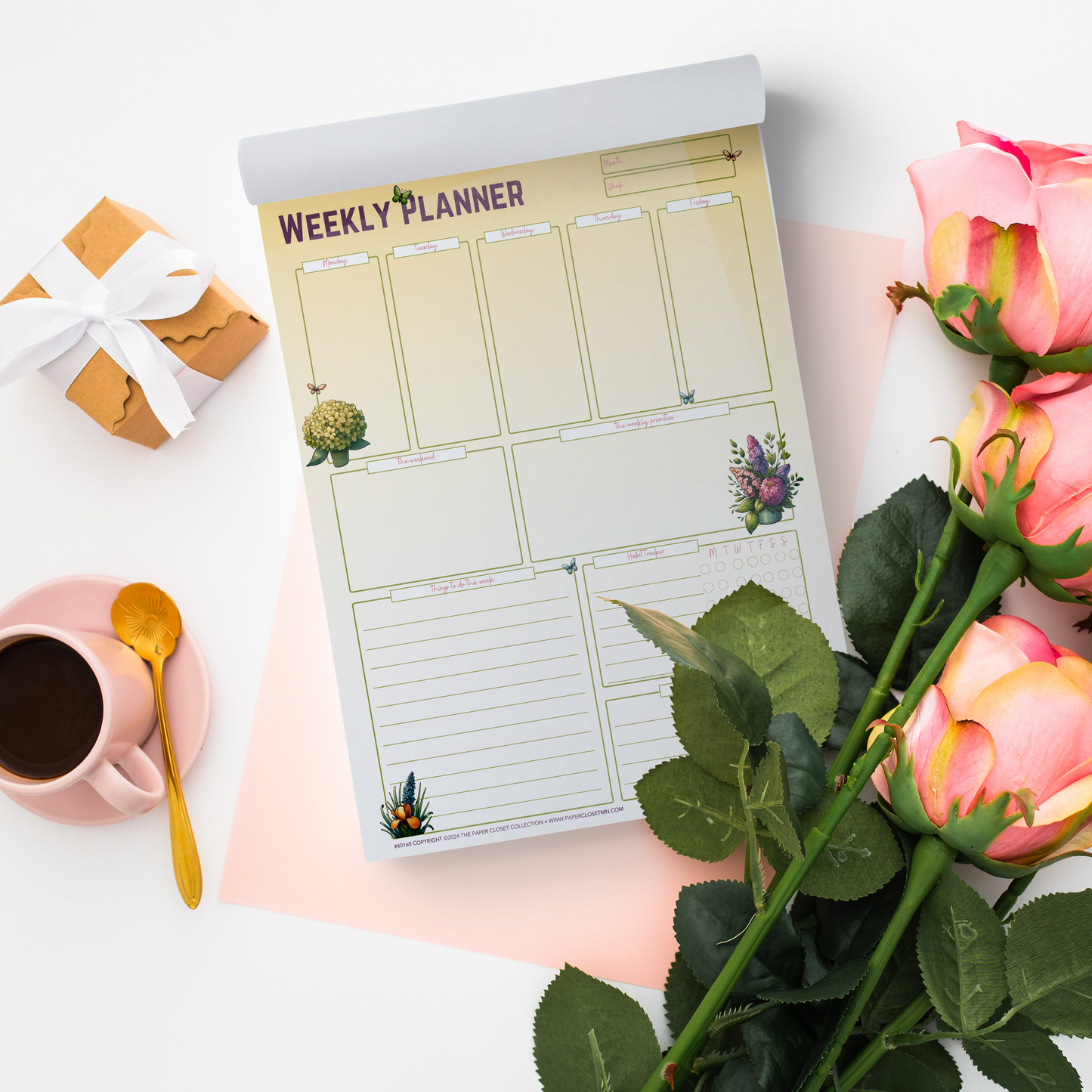 Spring Botanicals Weekly Planner Pad