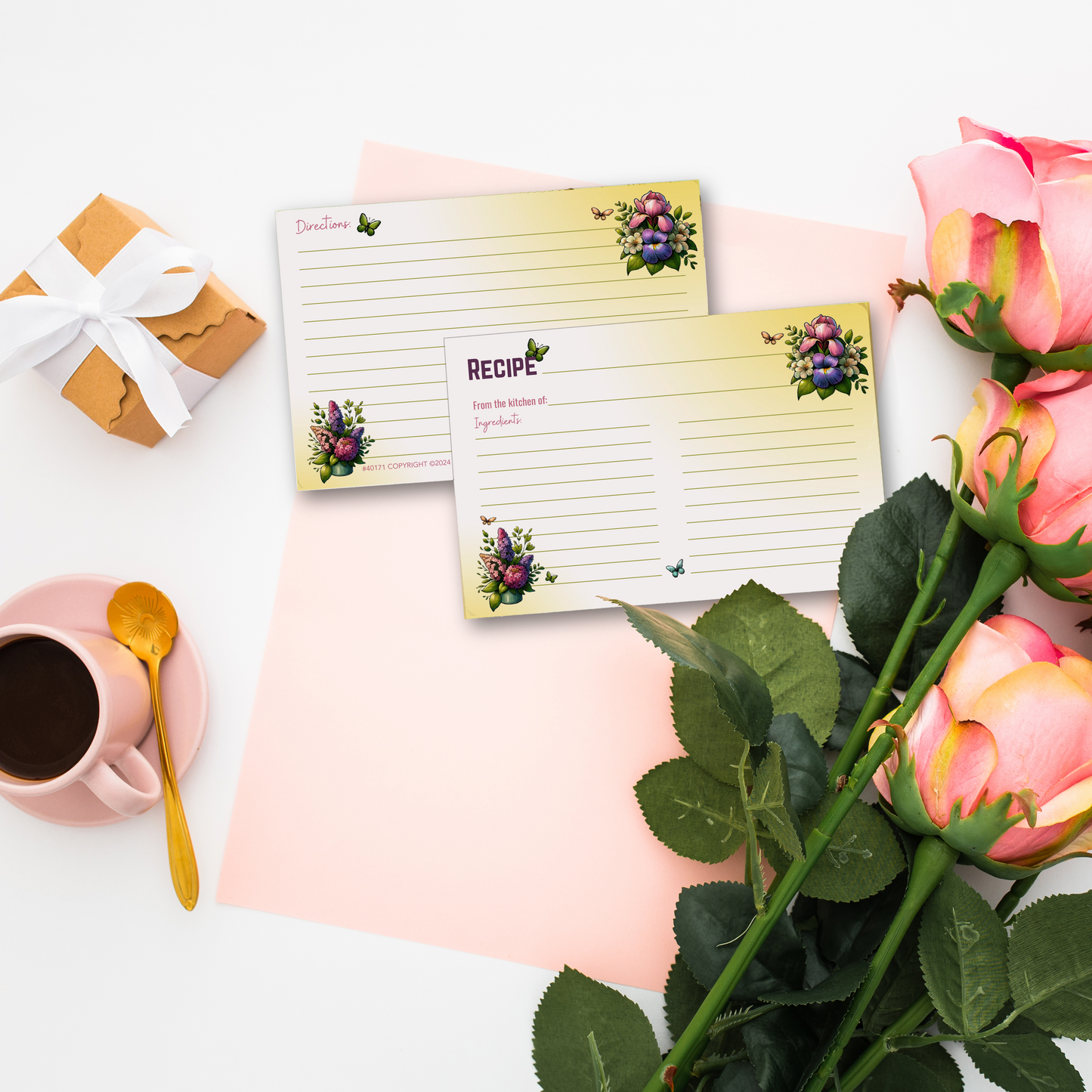 Spring Botanicals Recipe Cards