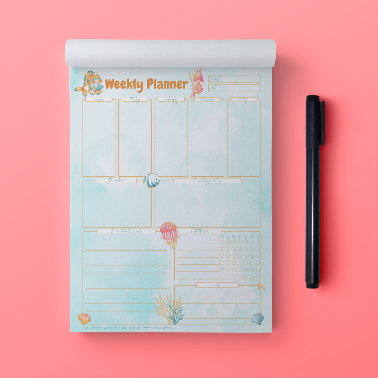MerGnomes Weekly Planner Pad