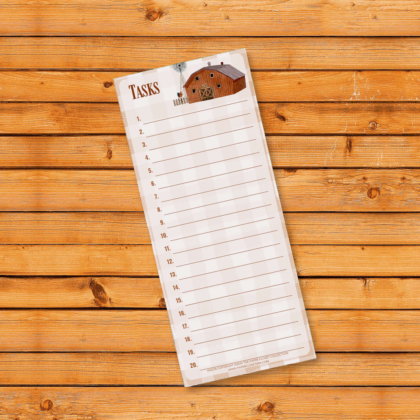 Autumn Barns 2024 Task List Notepad