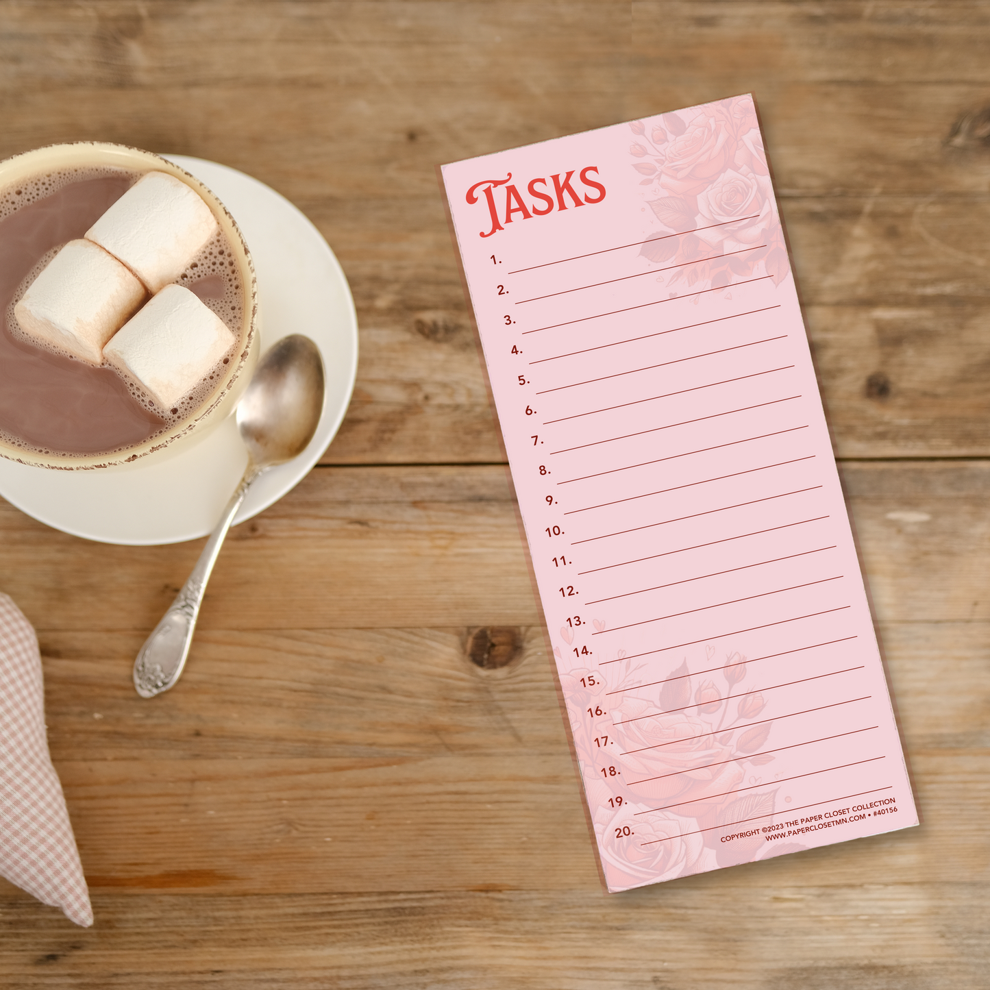 Valentines Task List Notepad