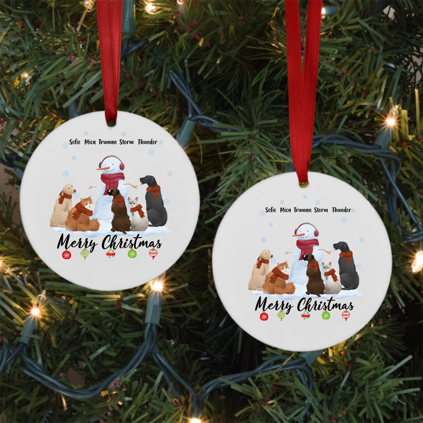 Snowy Pets Ornament