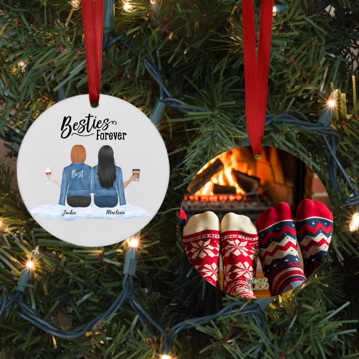 Soul Sisters Porcelain Ornament