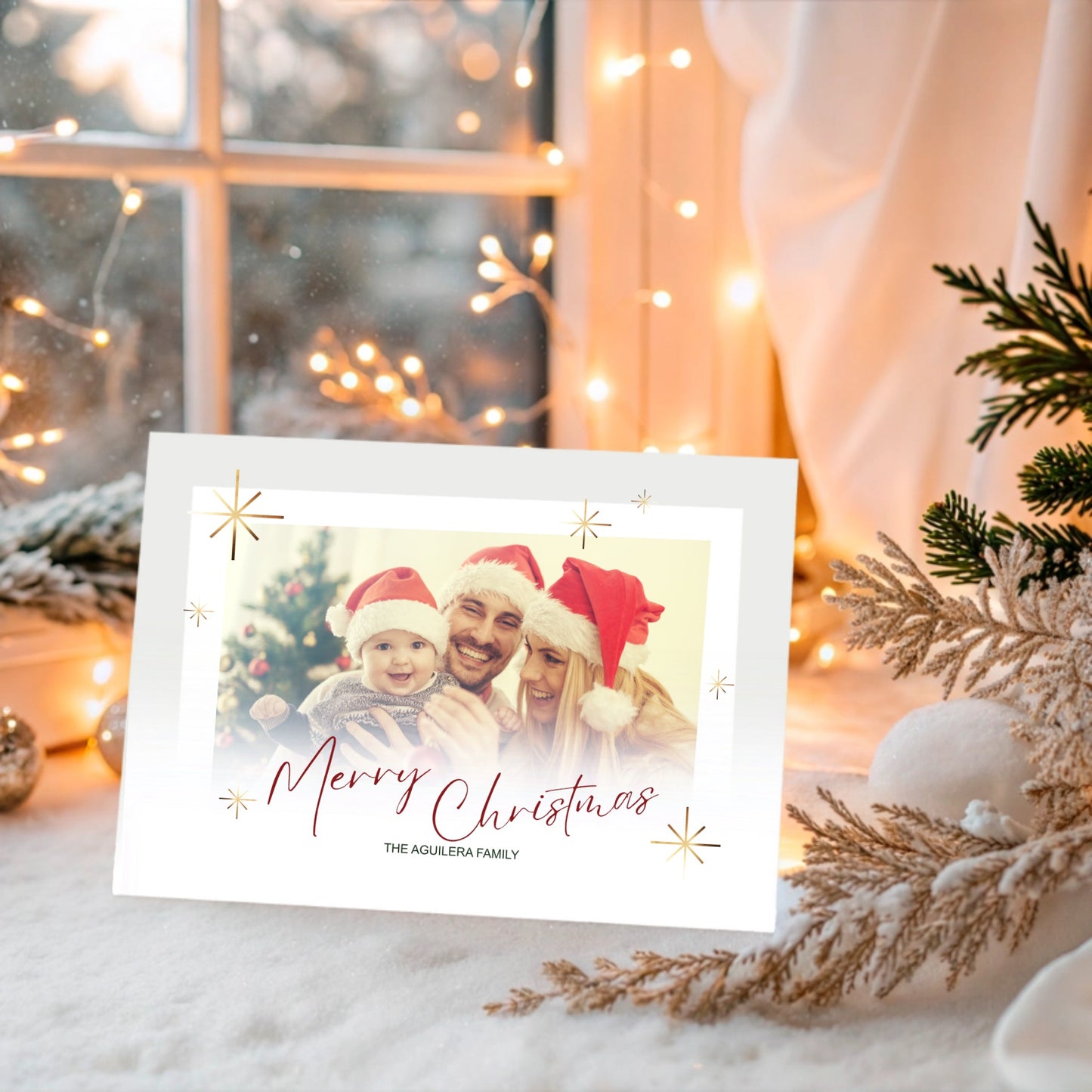 Photo Snowflakes card with Envelopes