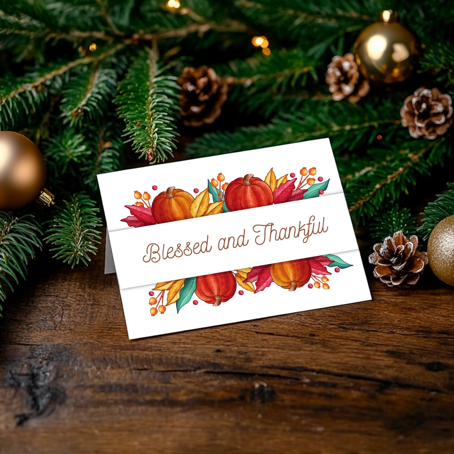 Blessed and Thankful Folded Card with Envelopes