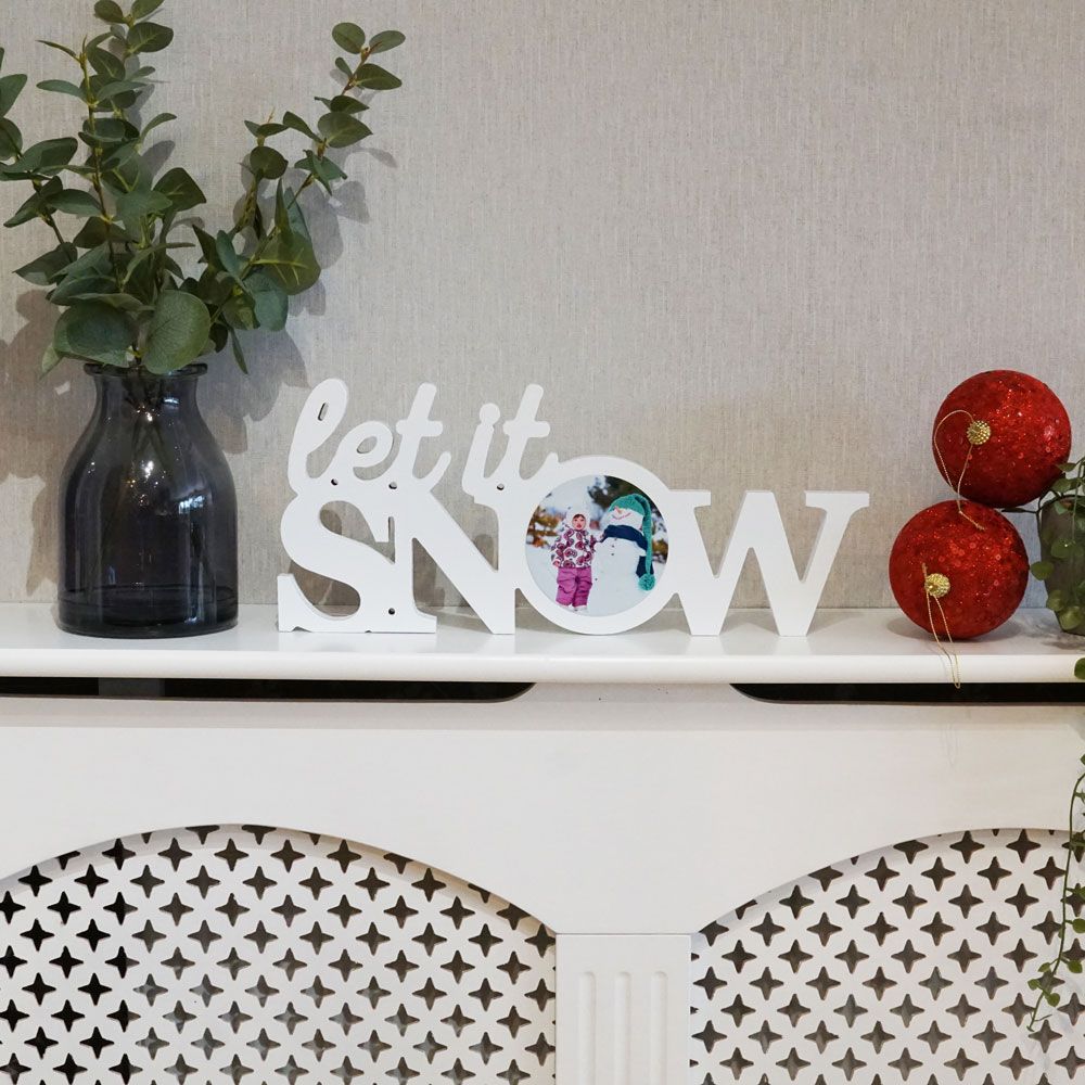 Let It Snow Wood Holiday Decor
