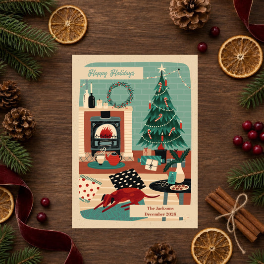 Holiday Nostalgia Folded Card with Envelopes
