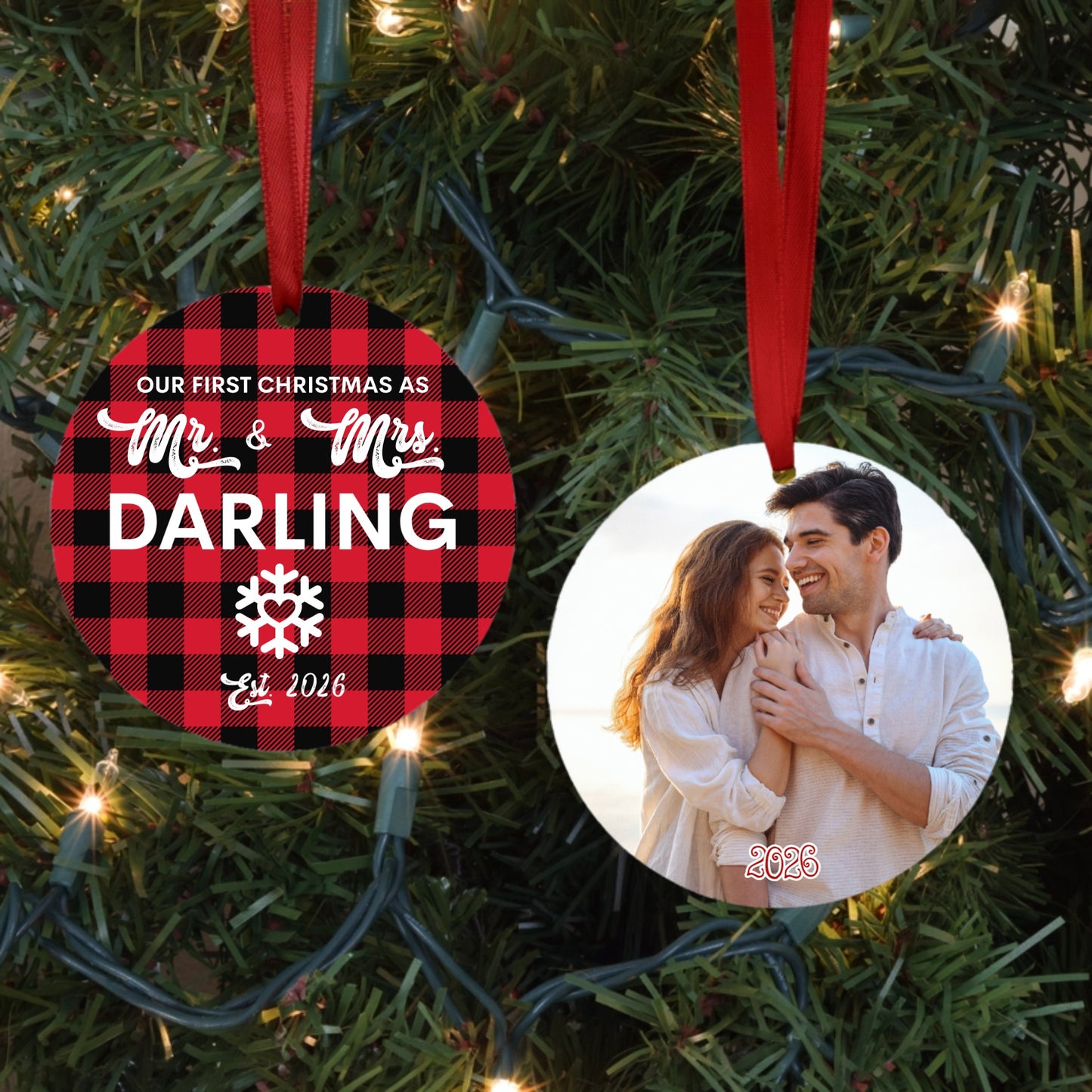 Mr. & Mrs. Photo Ornament