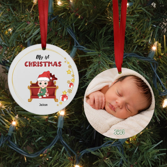 My 1st Christmas Porcelain Ornament