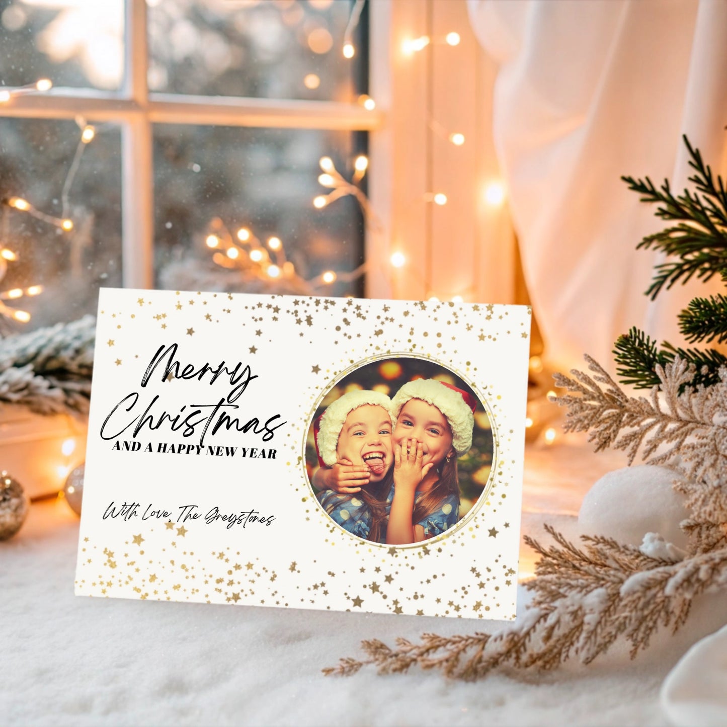 Sparkle Bright Photo Card with Envelopes