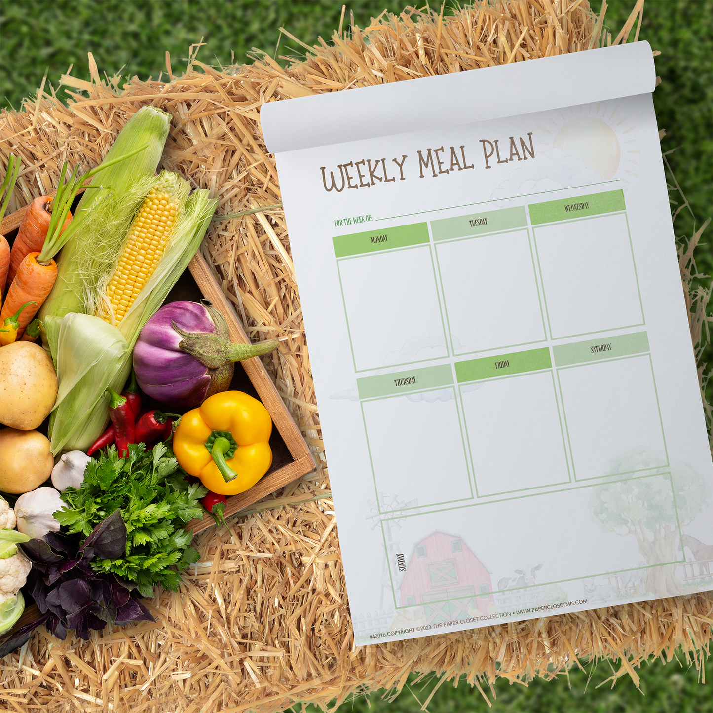 Farm Life Weekly Meal Planner Pad