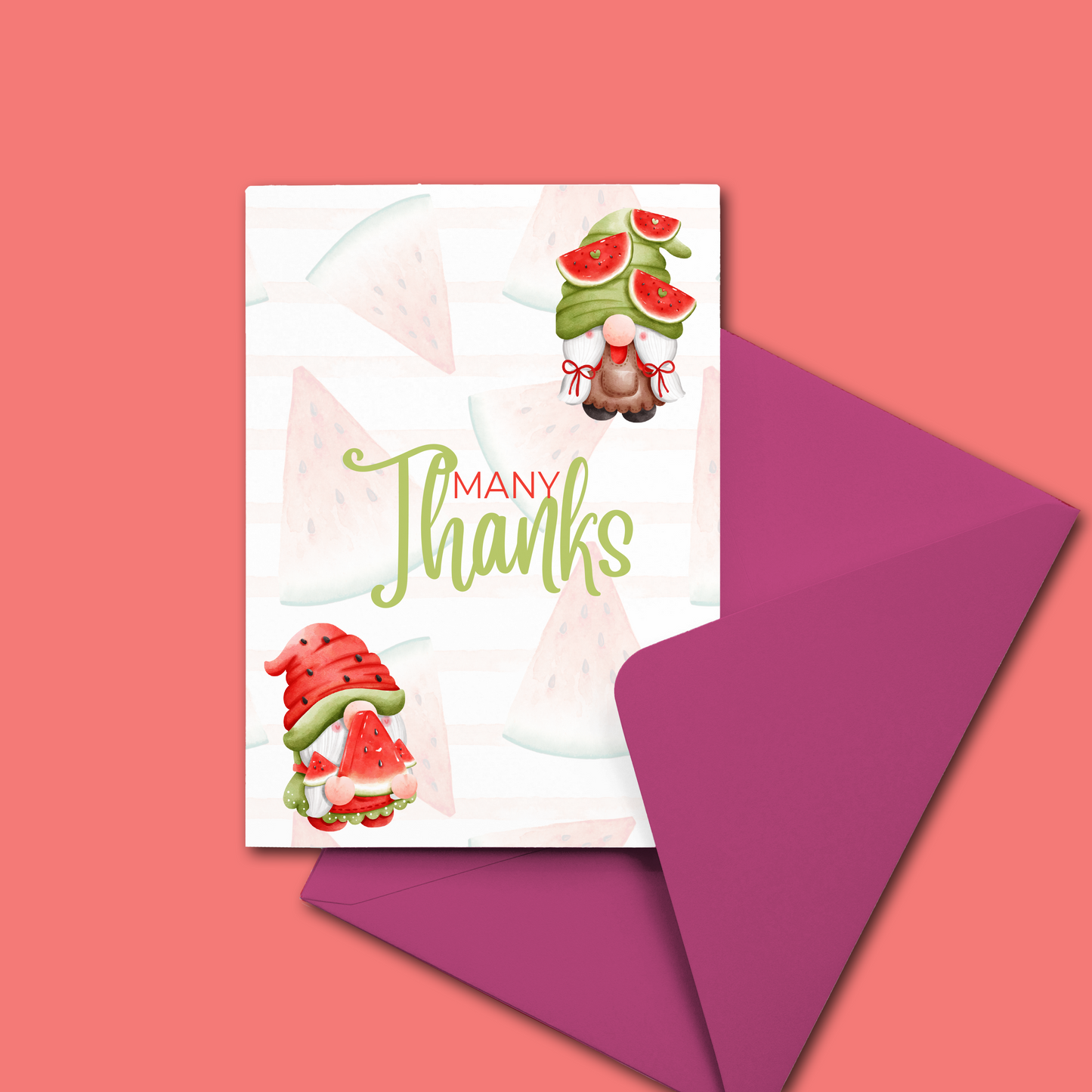 Summer Gnomes Thank You Card