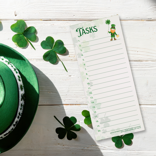 St. Patrick's Day Task List Notepad