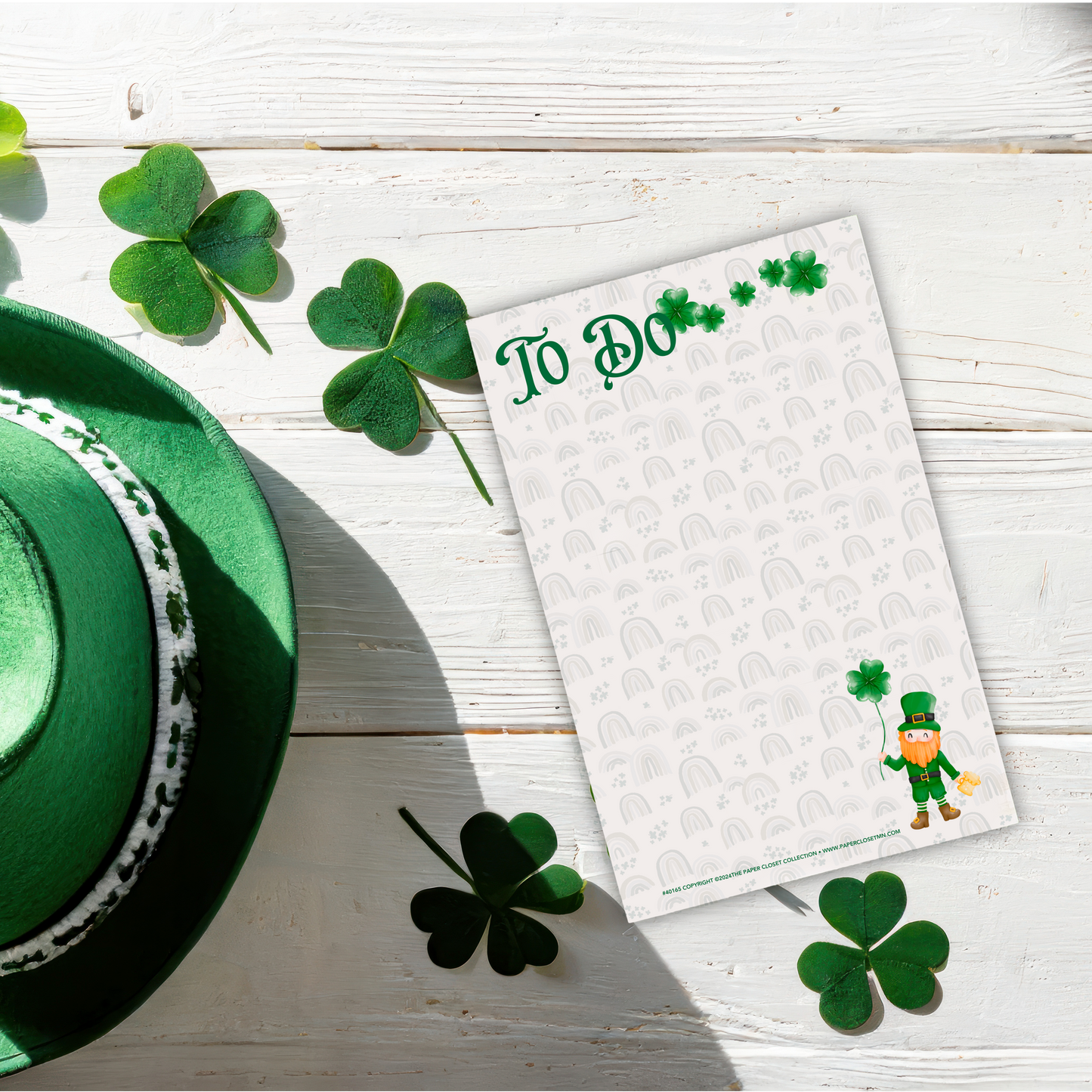 St. Patrick's Day To Do notepad