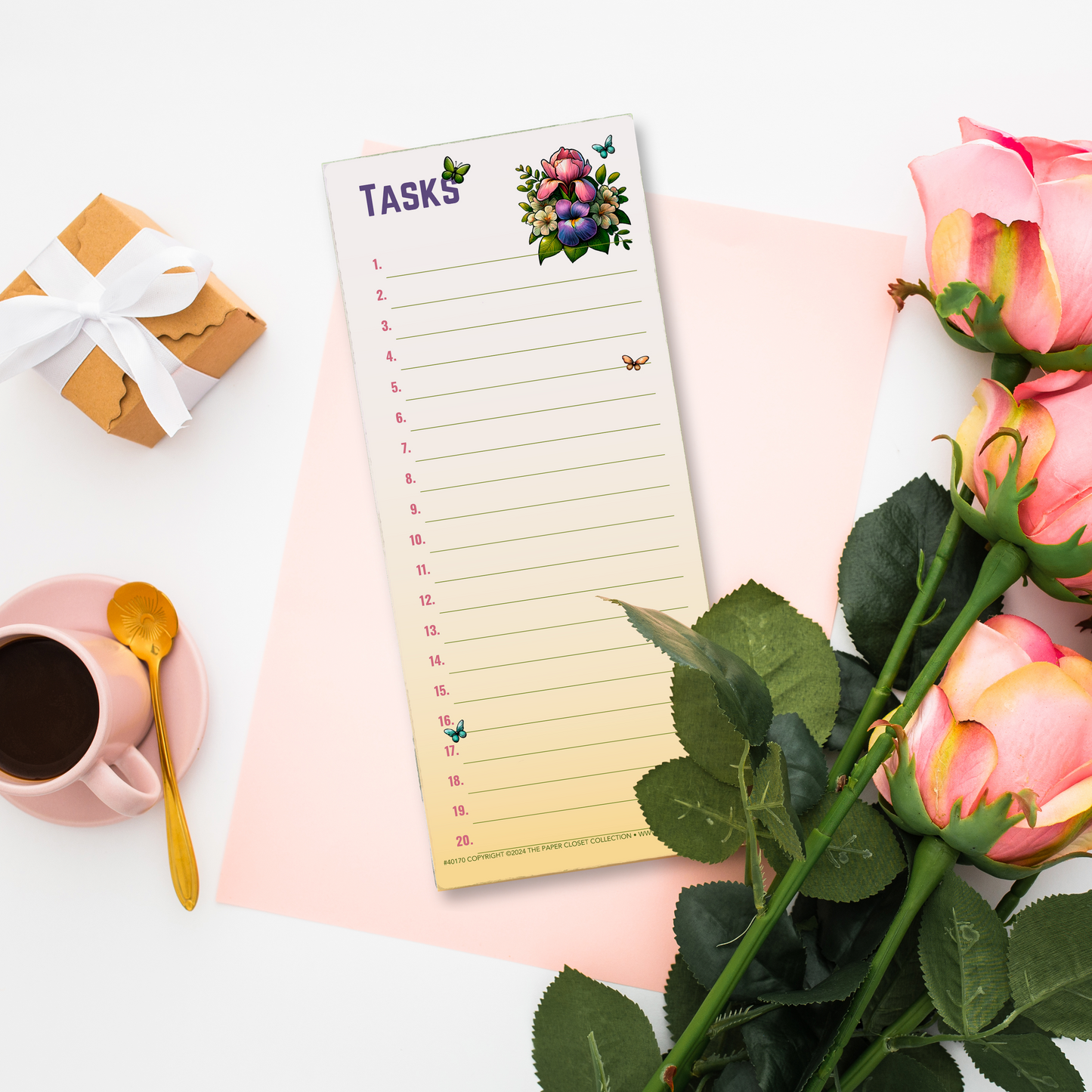 Spring Botanicals Task List Notepad