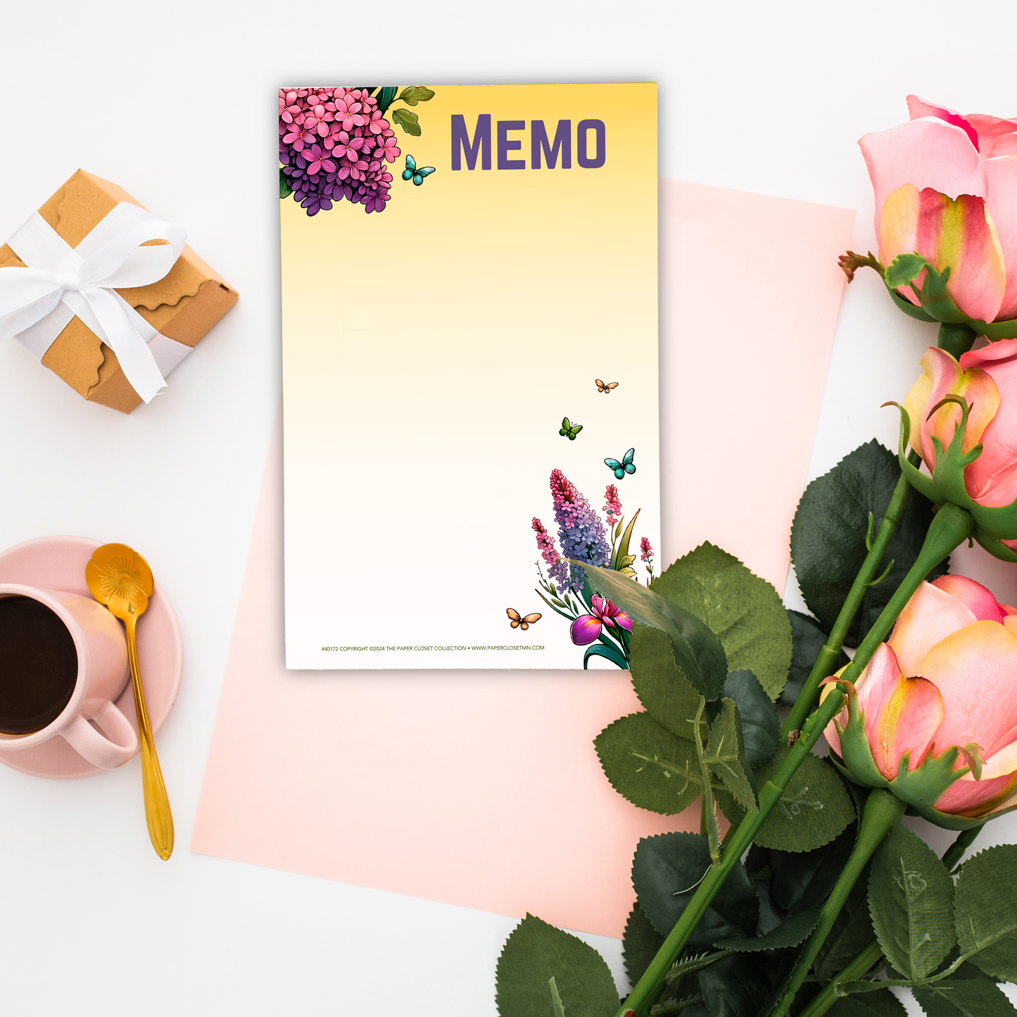 🌸 Spring Botanicals Memo Pad - A Gardener's Dream Companion 🌸