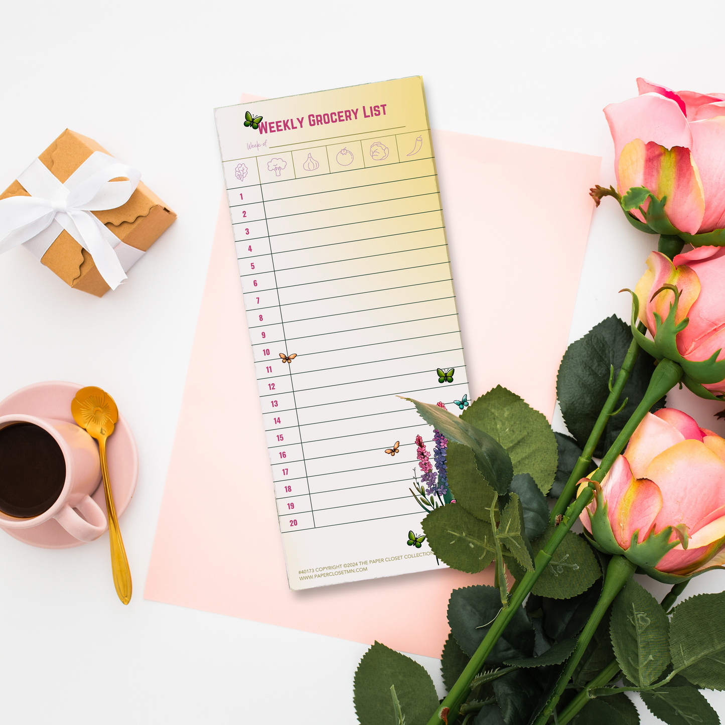 Spring Botanicals Grocery Notepad