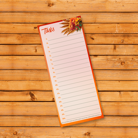 Autumn Botanicals 2024 Task List Notepad