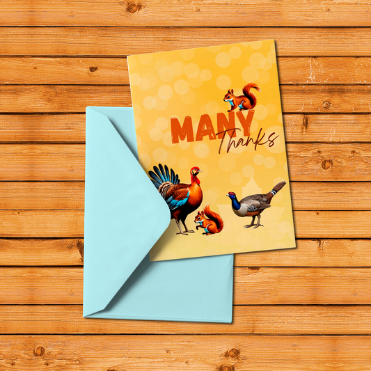 Autumn Animals 2024 Thank You Card