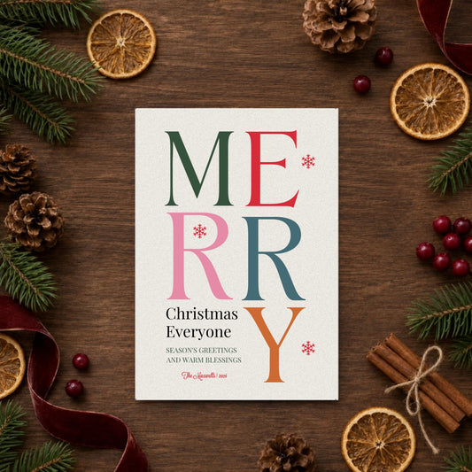 Merry Letters Folded Card with Envelopes