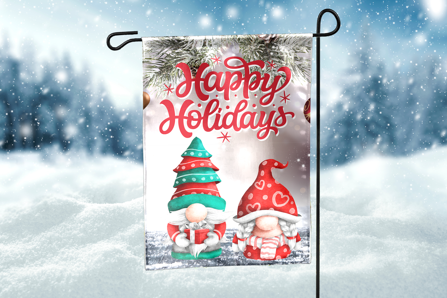 Winter Holiday Garden Flag