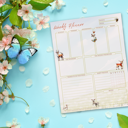 Spring Animals Weekly Planner Pad