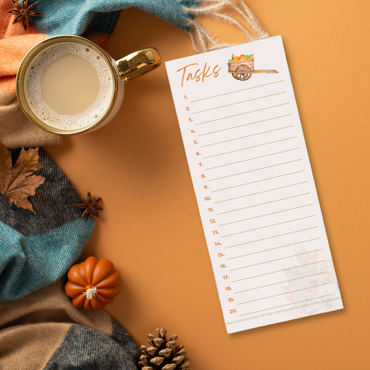 Autumn Task List Notepad