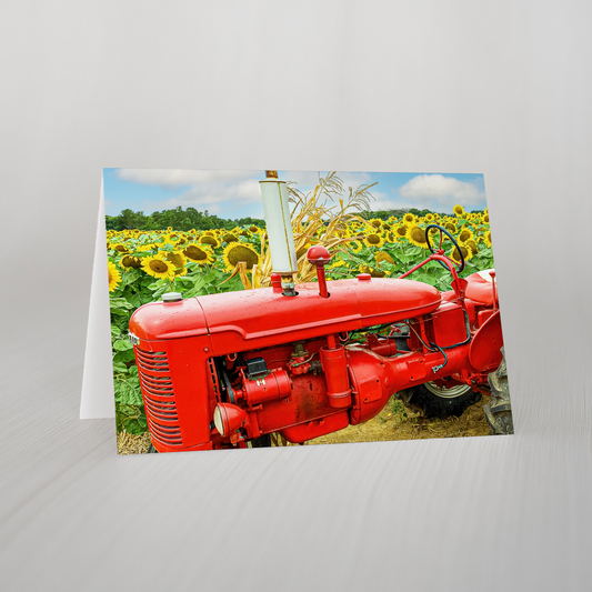 Tractor Blank Folded Card