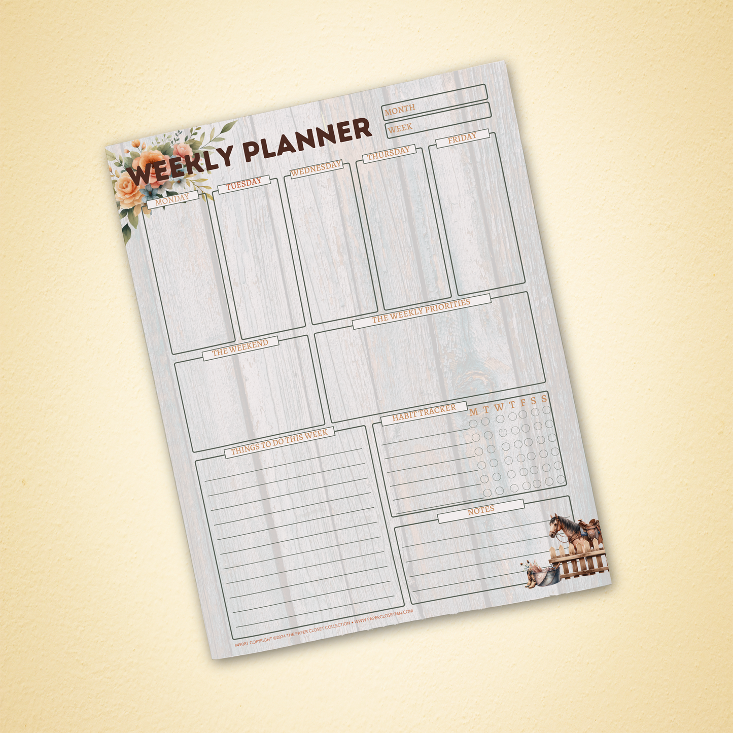 Wholesale Weekly Planner Checklist Pad