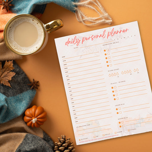 Autumn Daily Personal Planner Pad