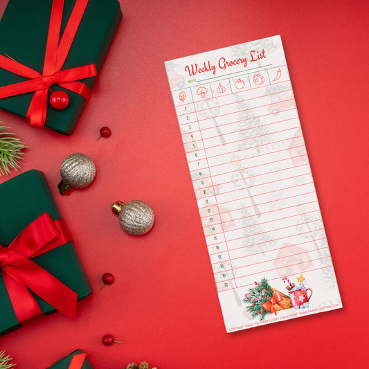 Christmas Weekly Grocery Notepad