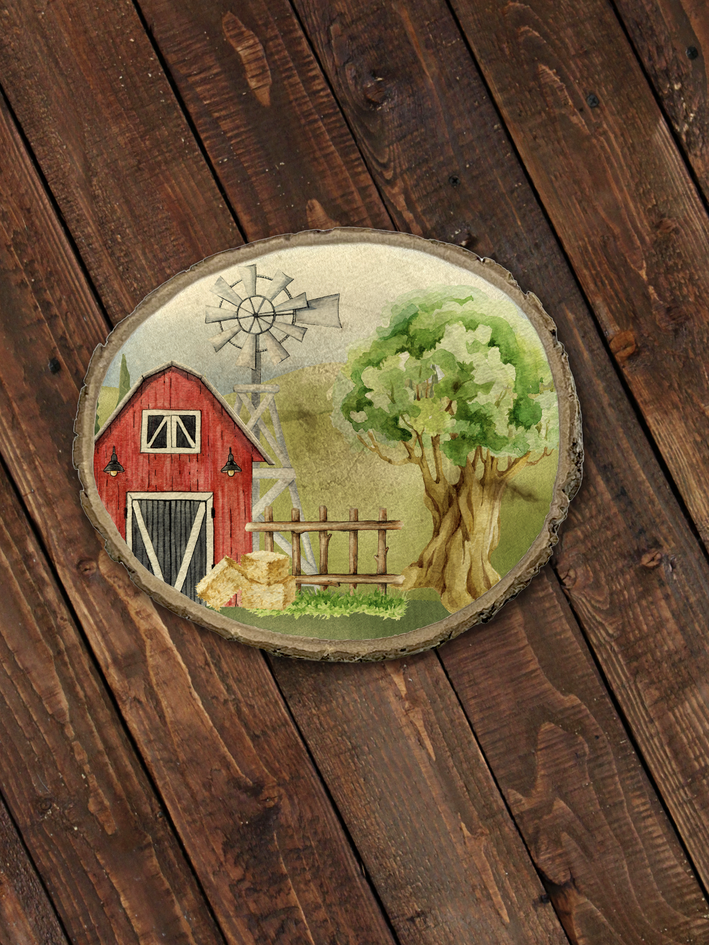 Rustic Wood Coaster Set