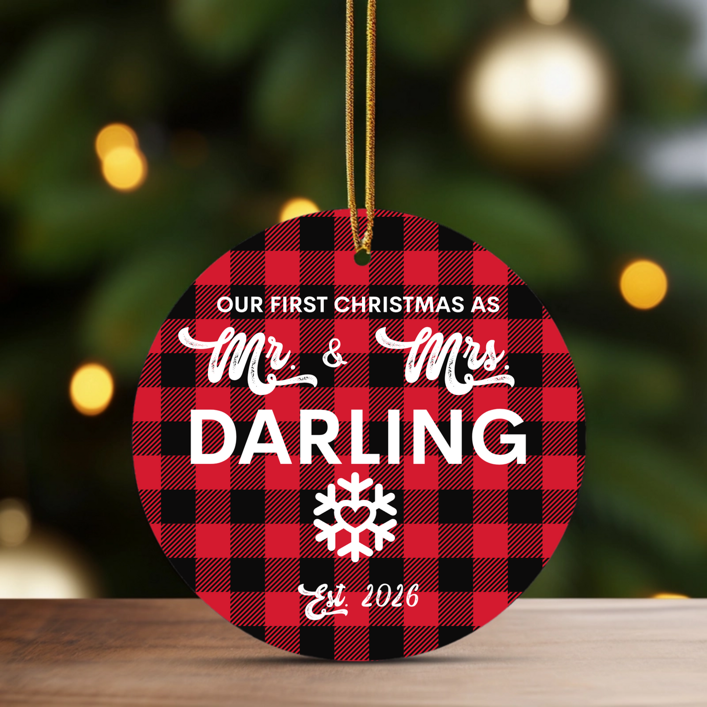 Mr. & Mrs. Photo Ornament