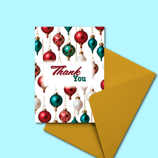 Vintage Ornaments Thank You Card