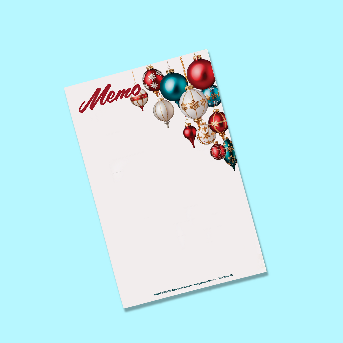 Vintage Ornaments Memo Pad