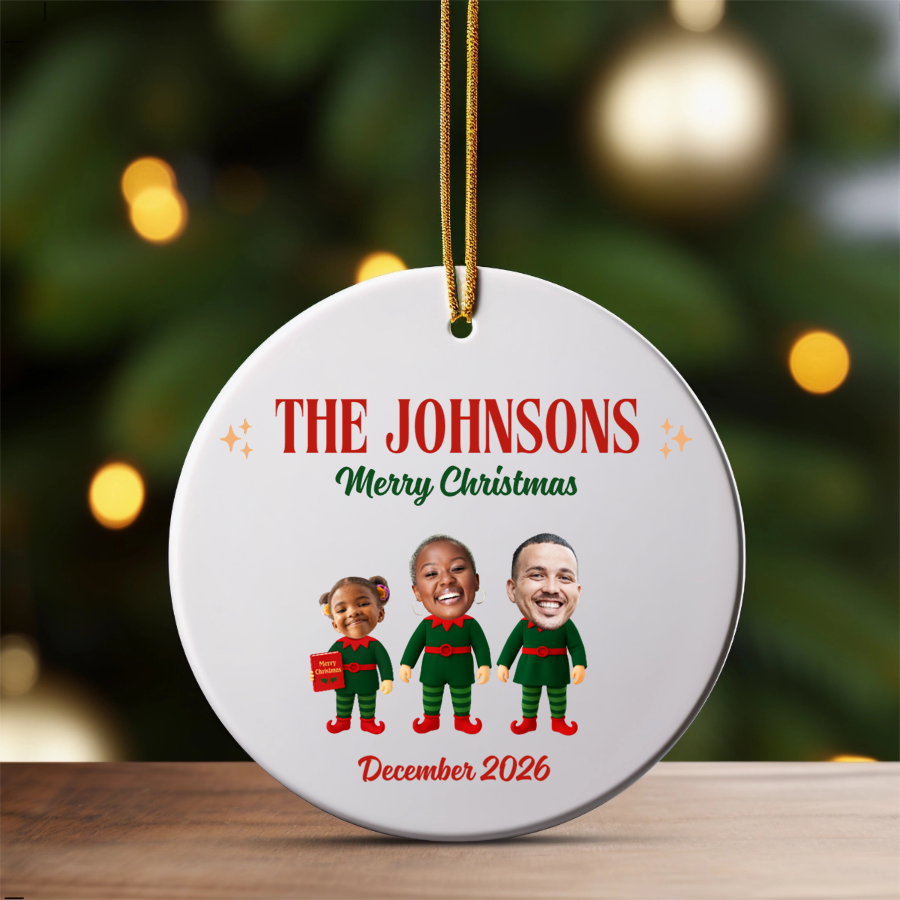 Elf Family Ornament