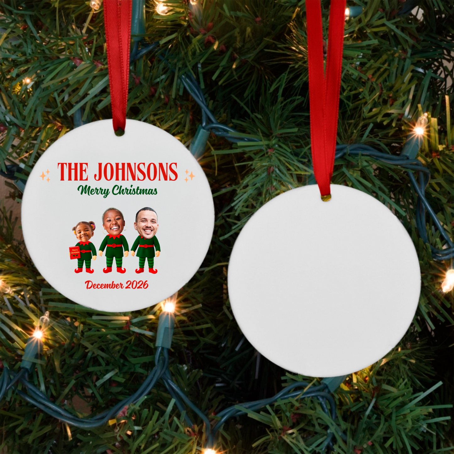 Elf Family Ornament