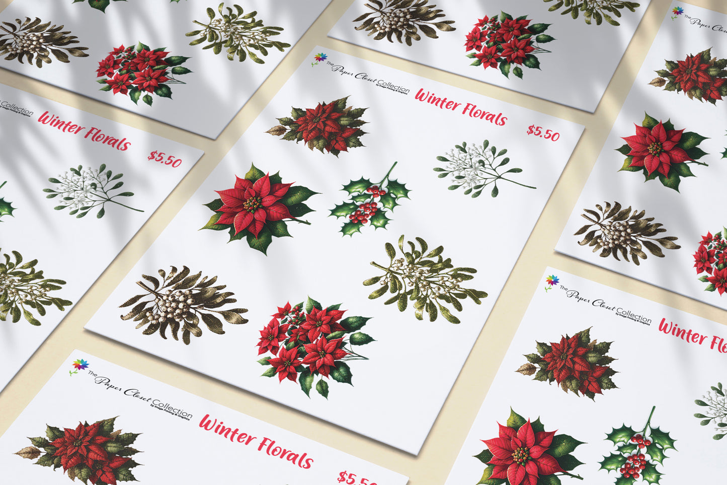 Winter Florals Stickers