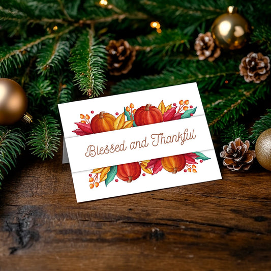 Blessed and Thankful Folded Card with Envelopes