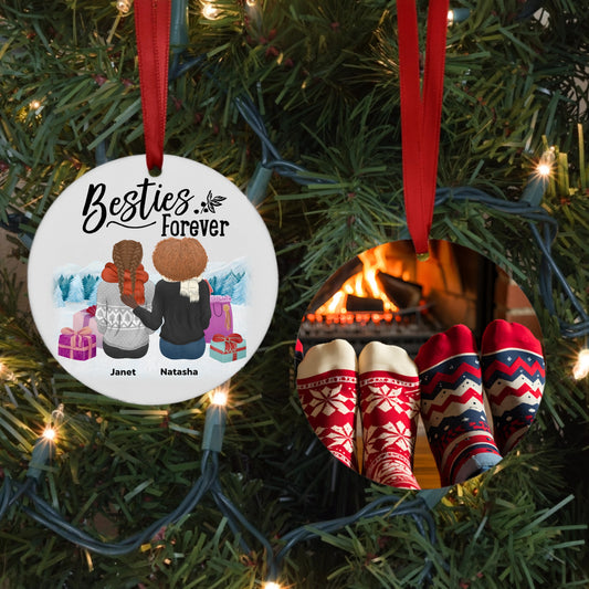 Besties Forever Porcelain Ornament