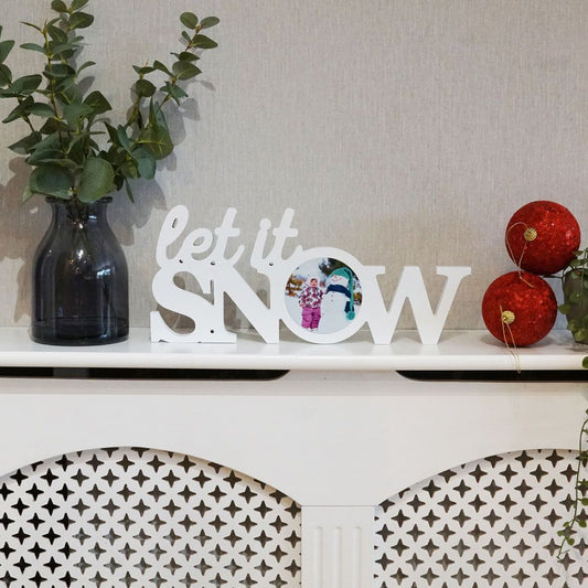 Let It Snow Wood Holiday Decor