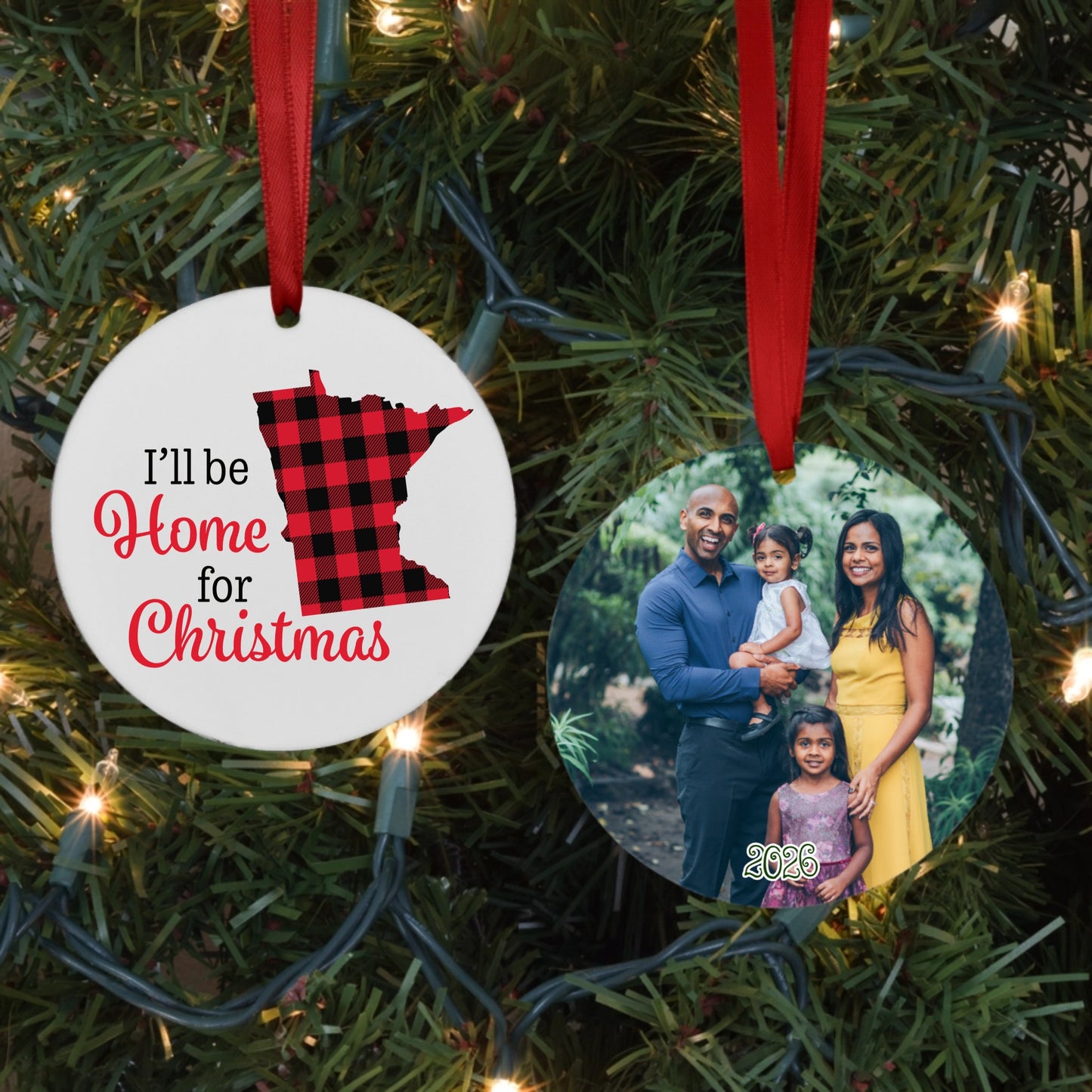 I'll Be Home for Christmas Photo Ornament