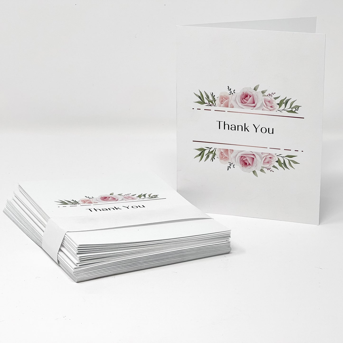 Elegant Floral Thank You Card Set