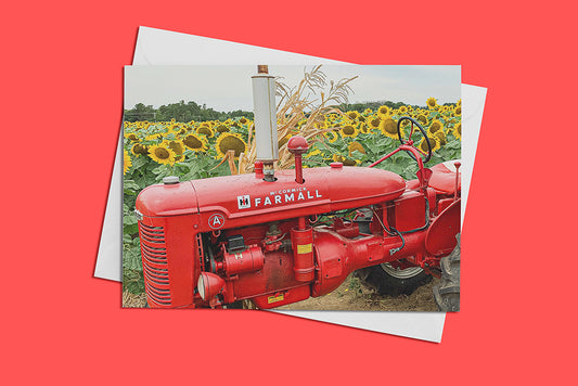 Tractor Blank Folded Card