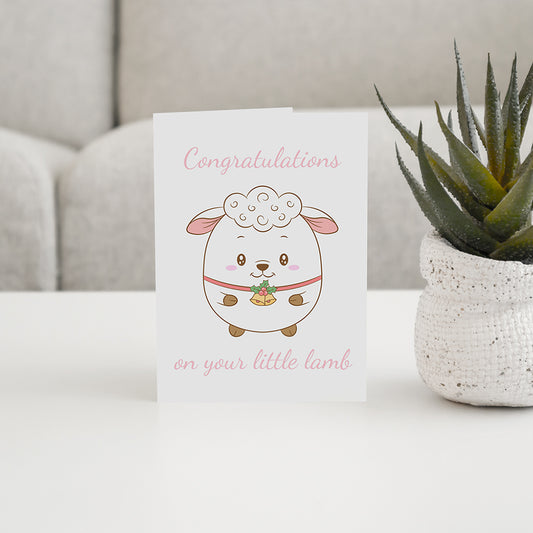 Congratulations on your Little Lamb Card