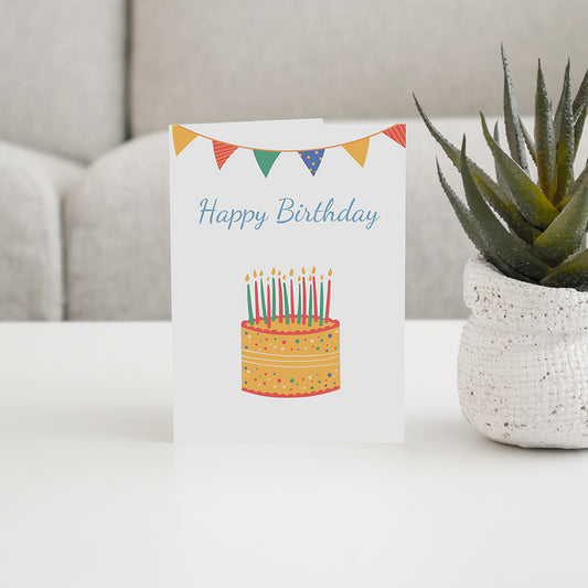 Happy Birthday Cake Card