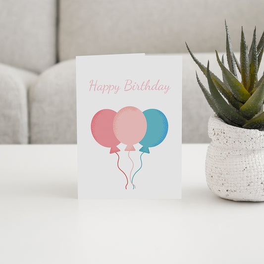 Happy Birthday Balloons Card